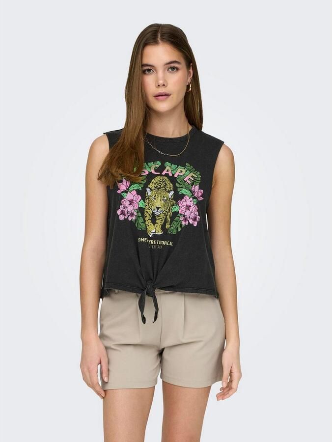 Only Shirt met ronde hals ONLLUCY LIFE S L KNOT EAGLE TOP BOX JRS - Foto 2