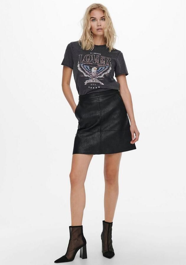 Only Shirt met ronde hals ONLLUCY REG S S TOP JRS NOOS - Foto 3