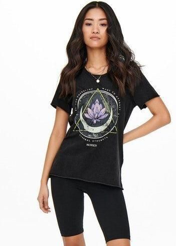 Only Regular fit T-shirt van zuivere katoen met motiefprint model 'LUCY LIFE' - Foto 9