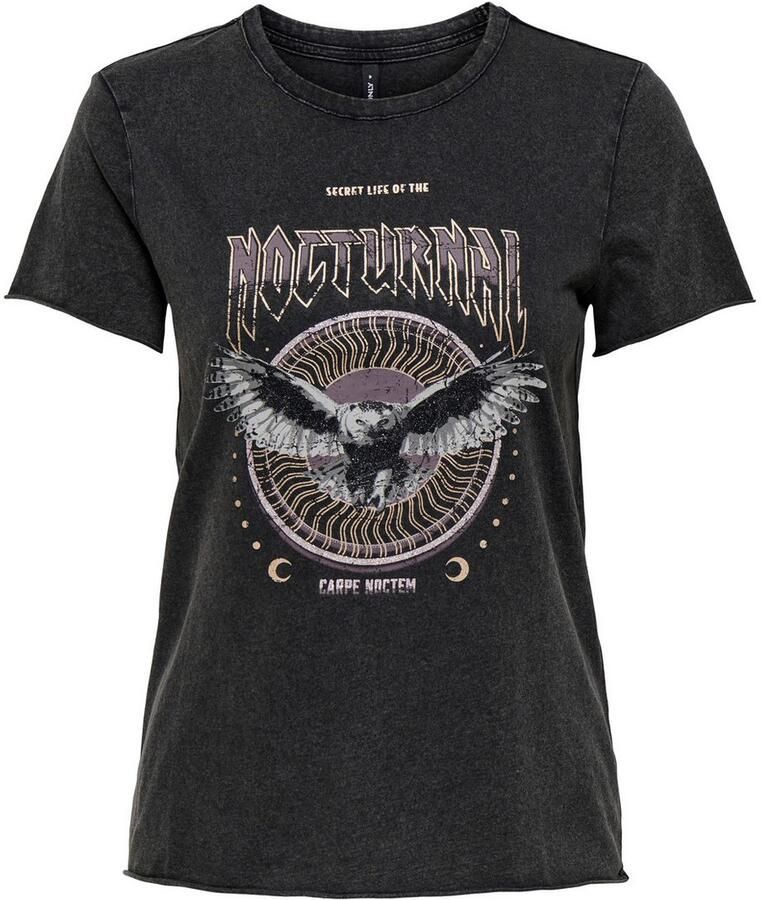 Only Regular fit T-shirt van zuivere katoen met motiefprint model 'LUCY LIFE' - Foto 2