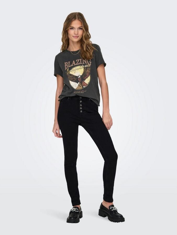 Only Shirt met ronde hals ONLLUCY REG S S TOP JRS NOOS - Foto 7