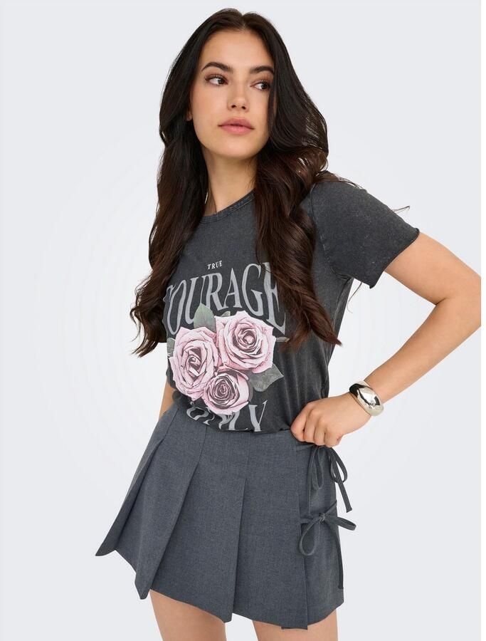 Only Shirt met ronde hals ONLLUCY REG S S TOP JRS NOOS - Foto 4