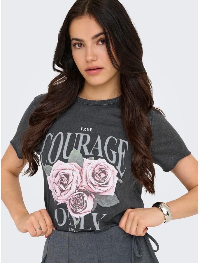 Only Shirt met ronde hals ONLLUCY REG S S TOP JRS NOOS - Foto 3