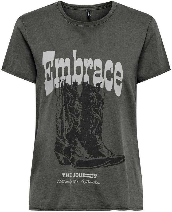 Only Shirt met ronde hals ONLLUCY REG S S TOP JRS NOOS - Foto 2