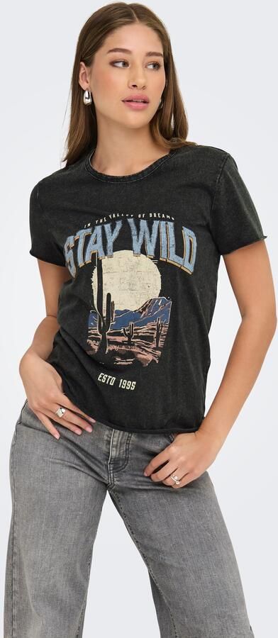 Only Shirt met ronde hals ONLLUCY REG S S TOP JRS NOOS - Foto 8