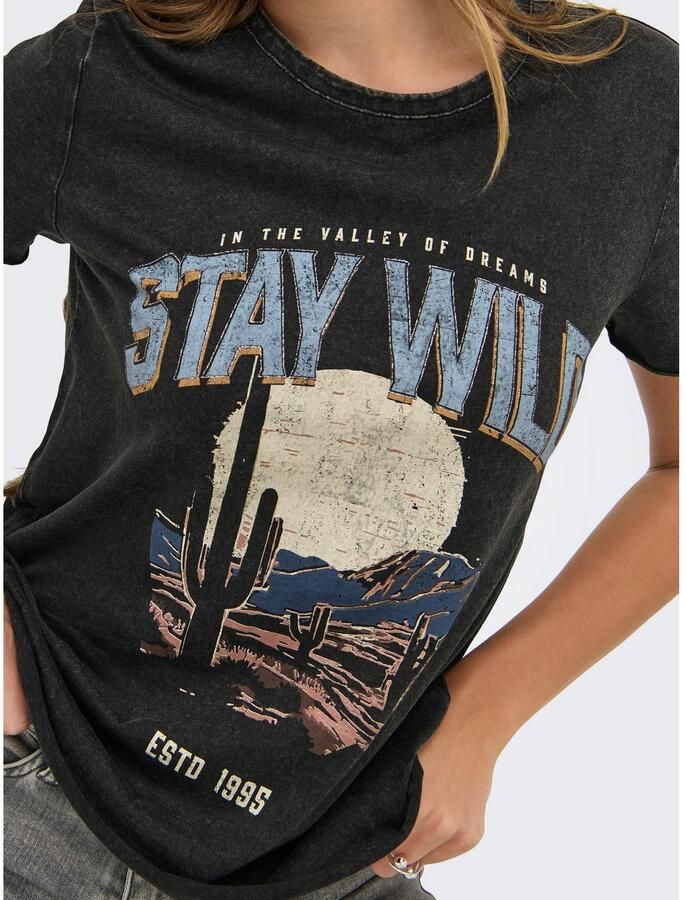 Only Shirt met ronde hals ONLLUCY REG S S TOP JRS NOOS - Foto 2