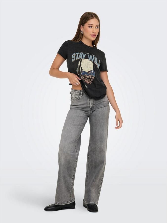 Only Shirt met ronde hals ONLLUCY REG S S TOP JRS NOOS - Foto 4