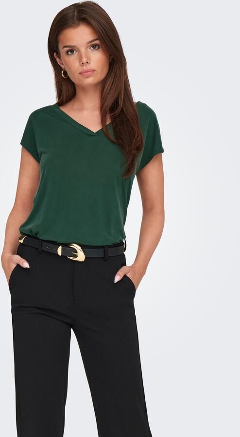 Only Shirt met V-hals ONLFREE S S MOD.V-NECK TOP JRS NOOS - Foto 7