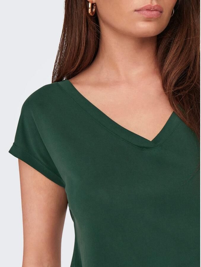 Only Shirt met V-hals ONLFREE S S MOD.V-NECK TOP JRS NOOS - Foto 3