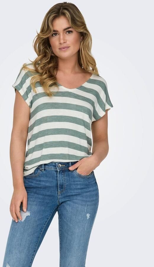 Only Relaxed-fit T-shirt in fijn gebreide viscosemix model 'LIRA LIFE' - Foto 7