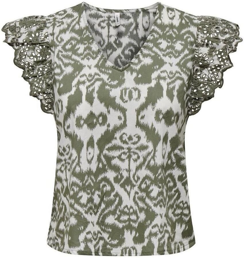 Only Gerimpelde Geborduurde Top Donna Collectie Multicolor Dames - Foto 2