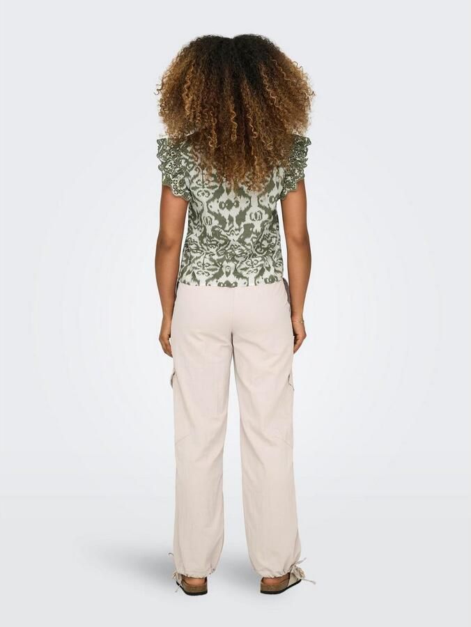 Only Gerimpelde Geborduurde Top Donna Collectie Multicolor Dames - Foto 6