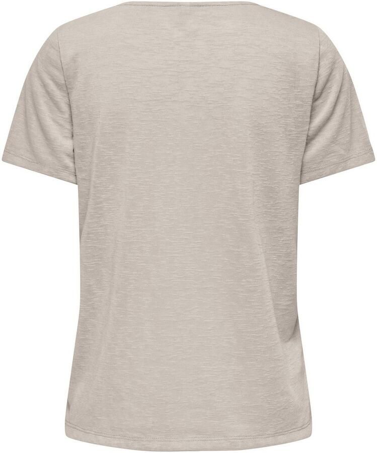 Only Shirt met V-hals ONLZOLA LIFE S S V-NECK LACE TOP JRS