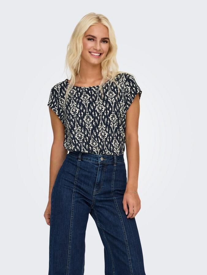 Only Relaxed fit blousetop van crêpe-kwaliteit model 'VIC' - Foto 2