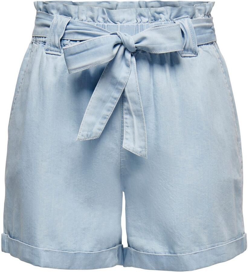 Only Loose fit high waist korte broek met strikceintuur model 'BEA SMILLA'