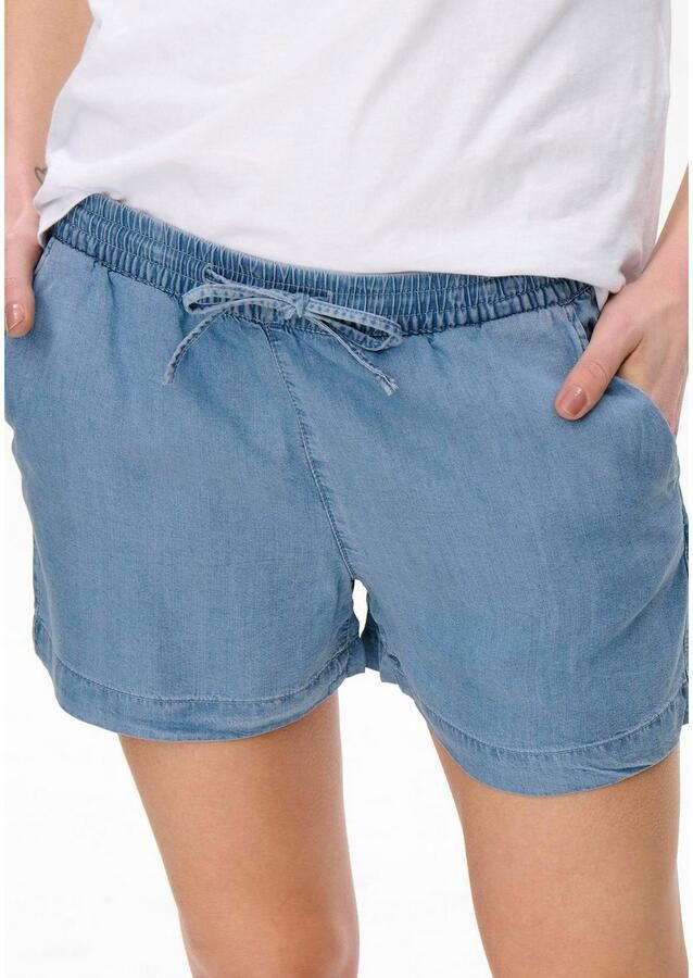 Only Short ONLPEMA – Shorts met elastische band voor casual jeanslook loose fit lyocell elastische band onderhoudsvriendelijk effen - Foto 4