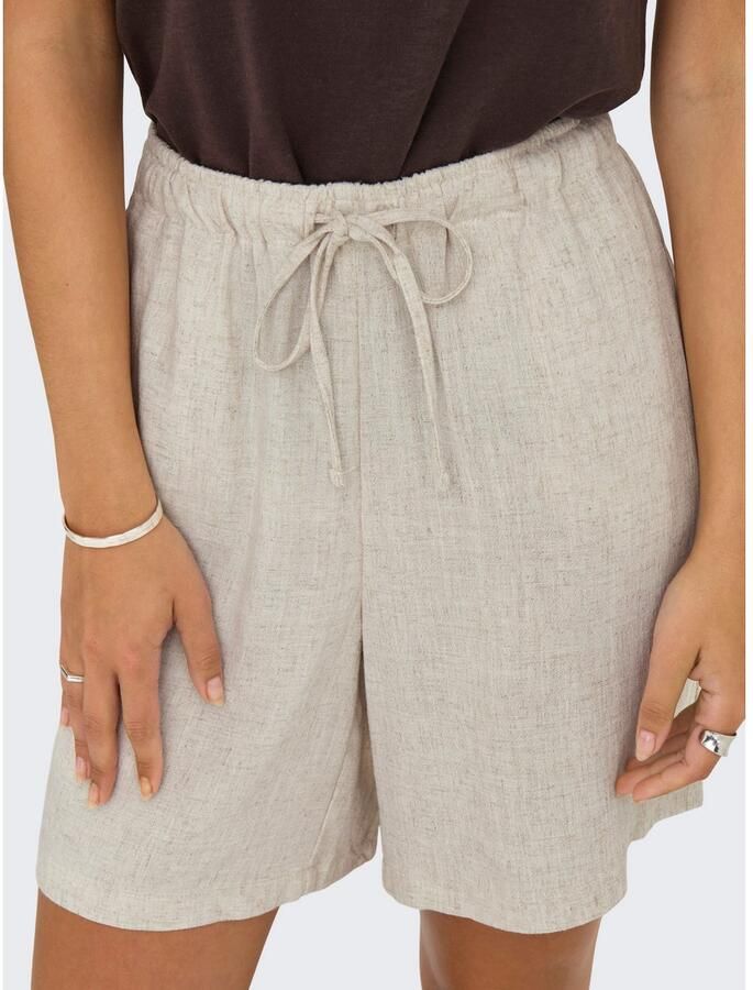 Only Short ONLSIESTA MW PULL-UP LIN BL SHORTS NOOS loose fit jersey viscosemix elastische band effen - Foto 3