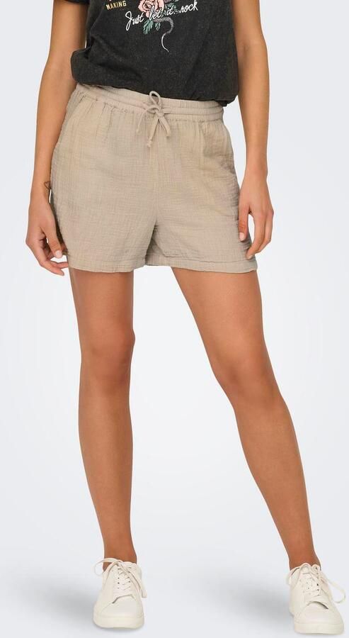 Only Katoenen Bermuda Shorts Onlthyra WVN Beige Dames - Foto 6