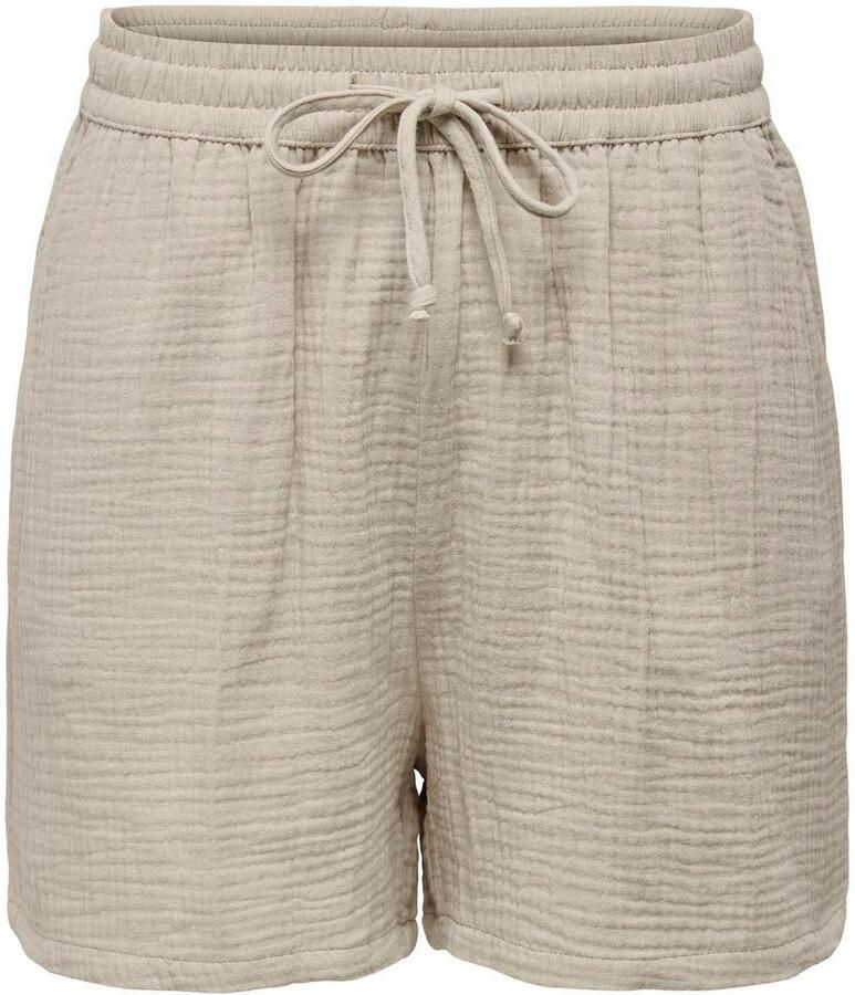 Only Katoenen Bermuda Shorts Onlthyra WVN Beige Dames - Foto 3