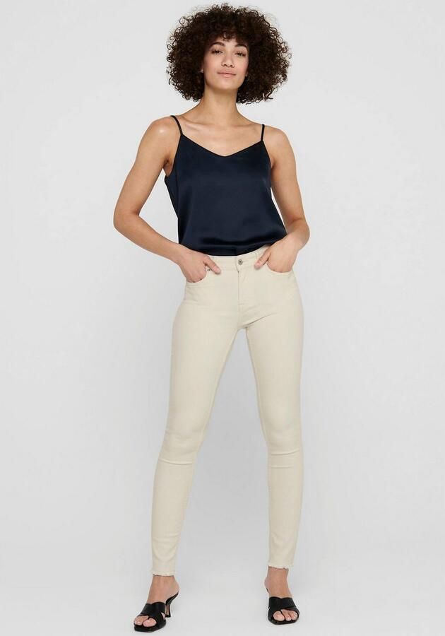 Only Skinny fit mid waist jeans met stretch model 'Blush' - Foto 8
