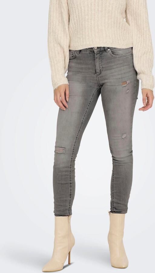 Only Skinny fit jeans ONLBLUSH MID SK AK RW DST DNM REA724NOOS met destroyed-effect - Foto 7