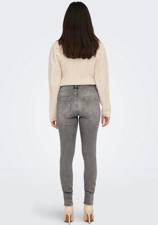 Only Skinny fit jeans ONLBLUSH MID SK AK RW DST DNM REA724NOOS met destroyed-effect - Foto 3