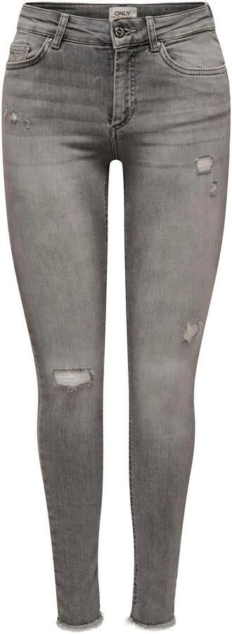 Only Skinny fit jeans ONLBLUSH MID SK AK RW DST DNM REA724NOOS met destroyed-effect - Foto 5