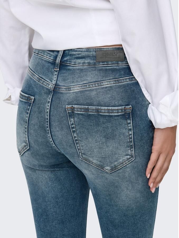 Only Skinny fit jeans van katoenmix met pijpen met franjes model 'BLUSH'