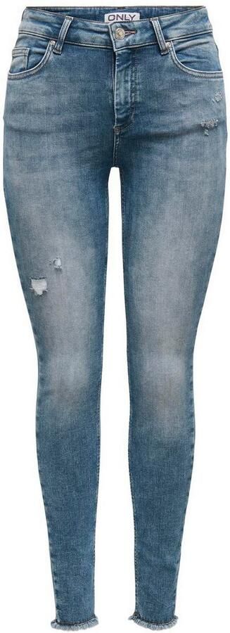 Only Skinny fit jeans van katoenmix met pijpen met franjes model 'BLUSH' - Foto 6
