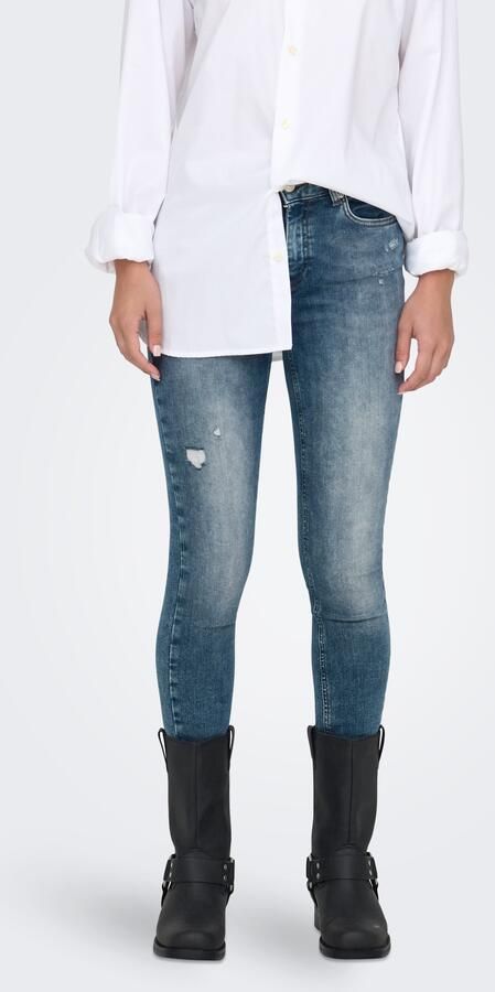 Only Skinny fit jeans van katoenmix met pijpen met franjes model 'BLUSH' - Foto 5