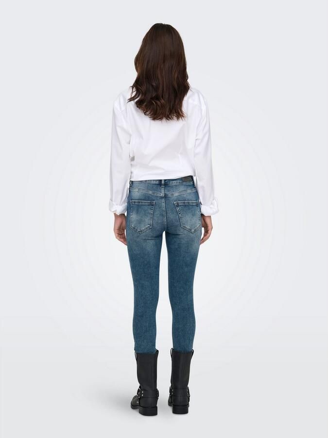 Only Skinny fit jeans van katoenmix met pijpen met franjes model 'BLUSH' - Foto 4