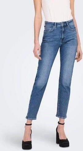 ONLY high waist cropped slim fit jeans ONLEMILY medium blue denim - Foto 8