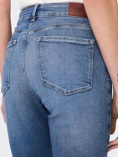 ONLY high waist cropped slim fit jeans ONLEMILY medium blue denim - Foto 4