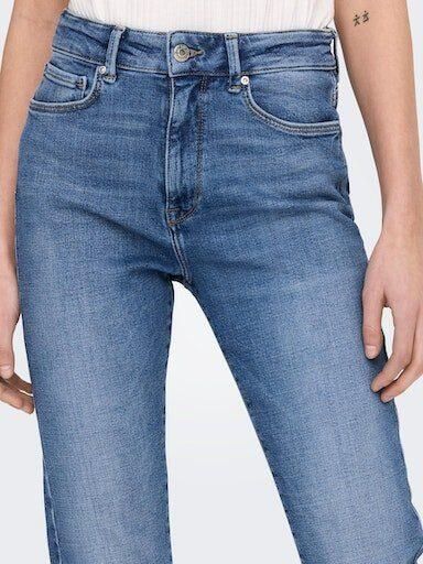ONLY high waist cropped slim fit jeans ONLEMILY medium blue denim - Foto 5