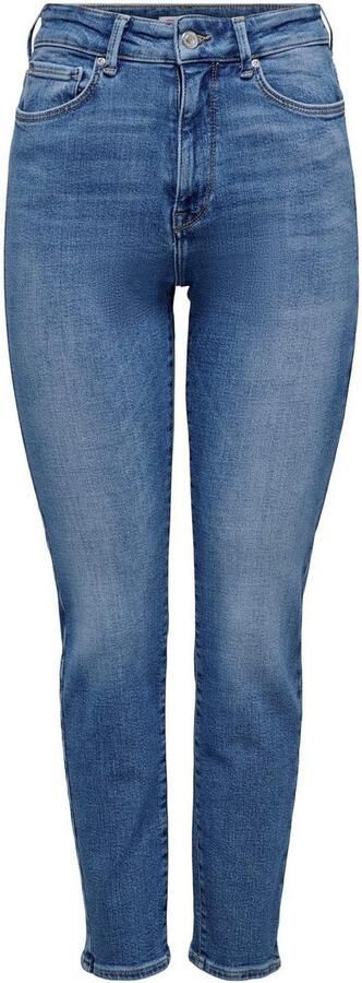 ONLY high waist cropped slim fit jeans ONLEMILY medium blue denim - Foto 3