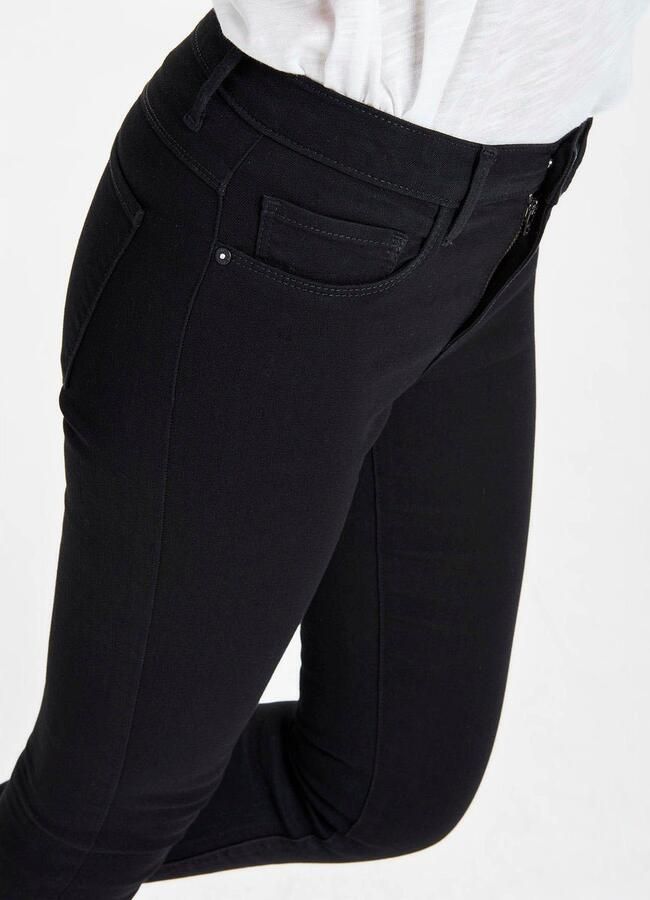 Only Zwarte Jeans met Rits en Knoopsluiting Black Dames - Foto 6