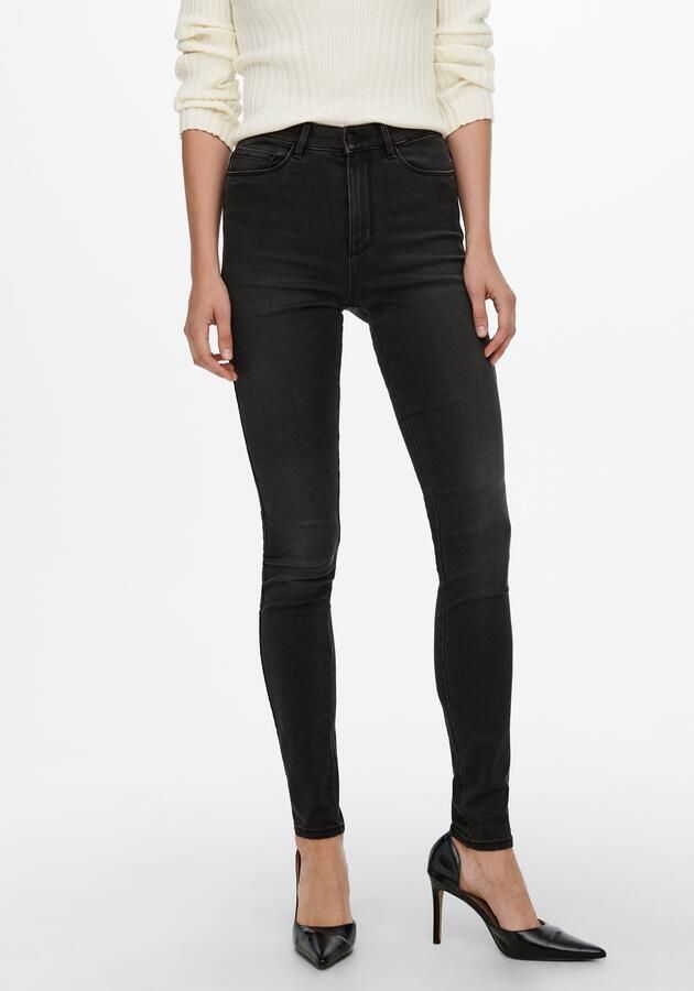 ONLY high waist skinny jeans ONLROYAL black denim regular - Foto 8