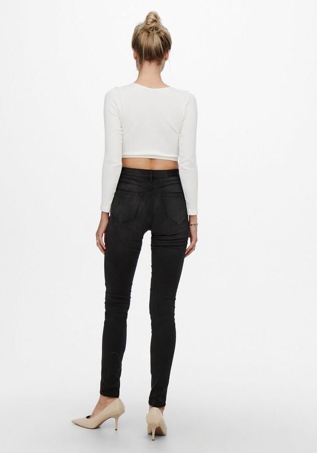 ONLY high waist skinny jeans ONLROYAL black denim regular - Foto 2