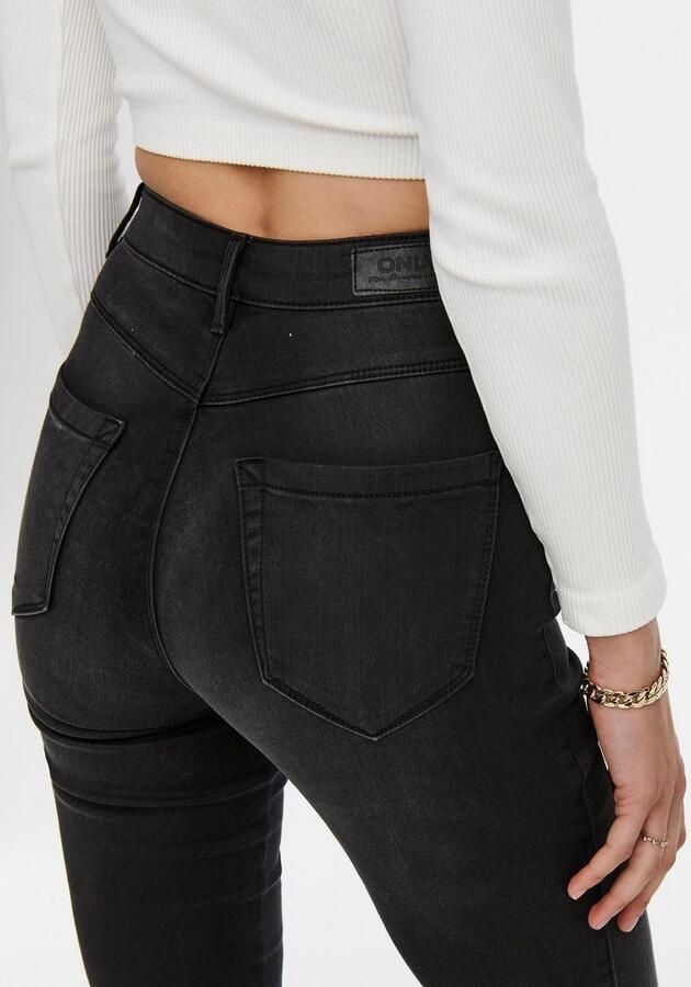 ONLY high waist skinny jeans ONLROYAL black denim regular - Foto 3