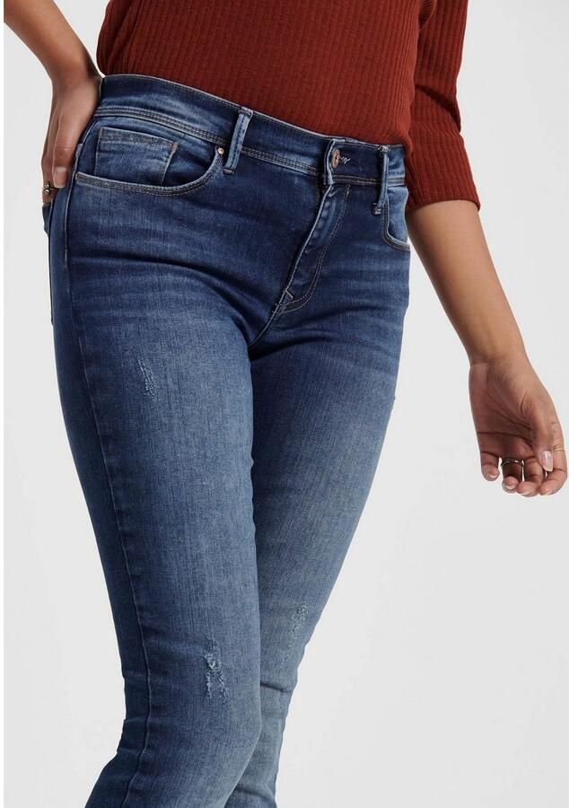 ONLY high waist skinny jeans ONLSHAPE dark blue denim - Foto 4