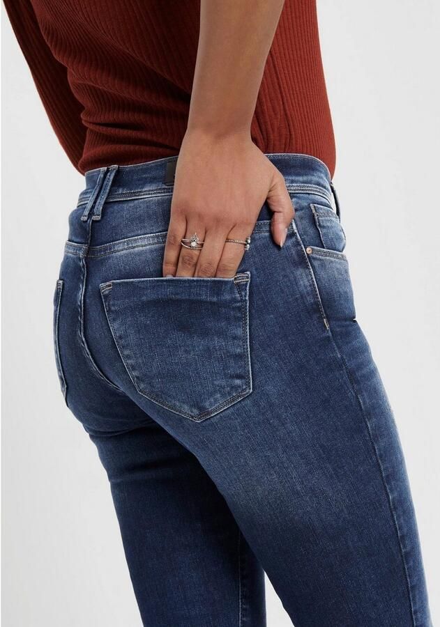 ONLY high waist skinny jeans ONLSHAPE dark blue denim - Foto 5