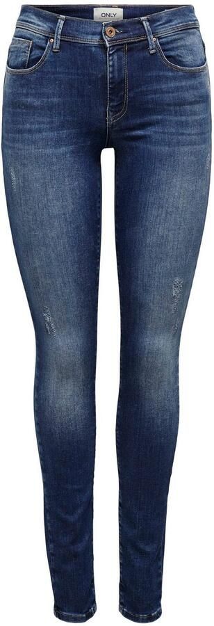 ONLY high waist skinny jeans ONLSHAPE dark blue denim - Foto 9