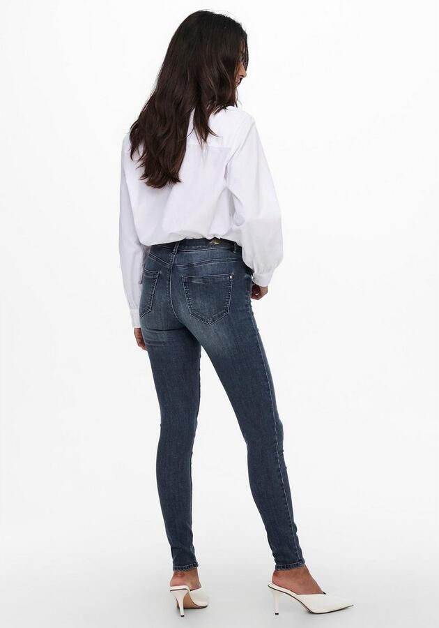 Only Blauwe effen jeans met ritssluiting en knoopsluiting Blue Dames - Foto 4