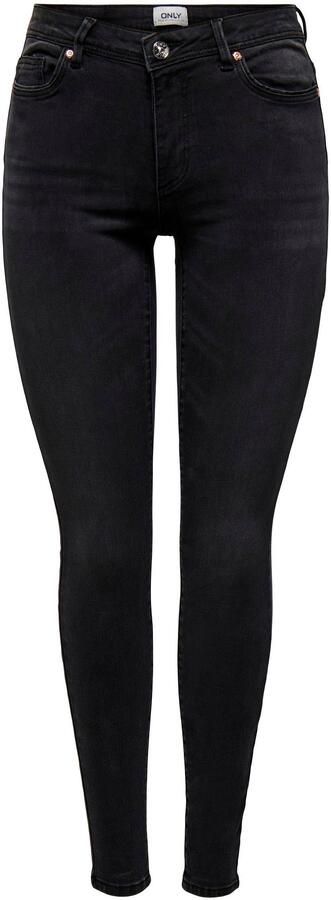 Only Skinny fit jeans met labelpatch model 'WAUW' - Foto 4