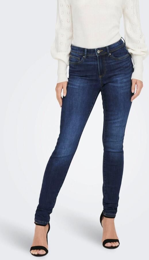 Only Wauw Bj581 Mid Skinny Jeans voor Vrouwen Blue Dames - Foto 7