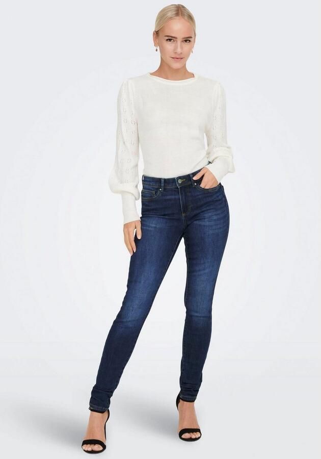 Only Wauw Bj581 Mid Skinny Jeans voor Vrouwen Blue Dames - Foto 3