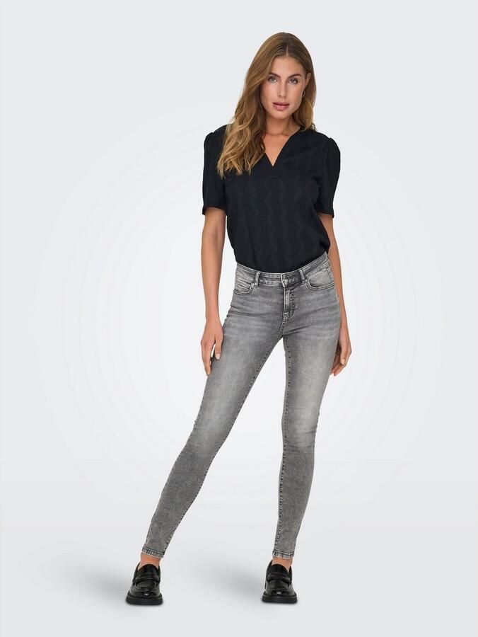 Only Skinny fit jeans ONLWAUW MID WAIST SK LANK COIN PKT DNM X - Foto 4
