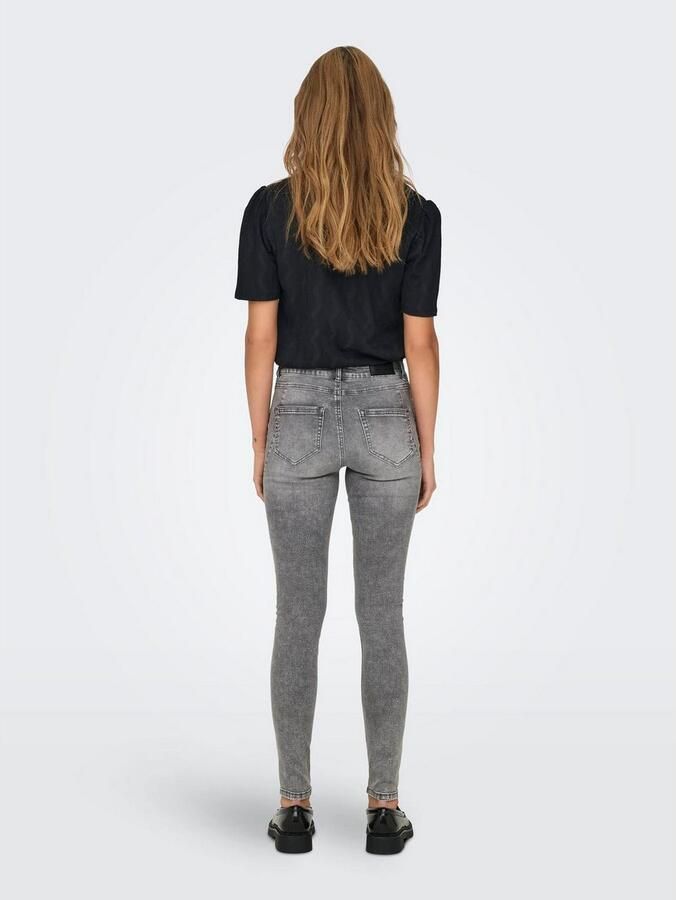 Only Skinny fit jeans ONLWAUW MID WAIST SK LANK COIN PKT DNM X - Foto 3