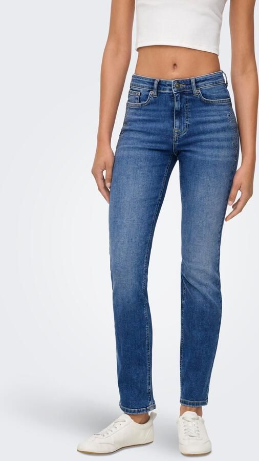 Only Slim fit jeans ONLSUI MID SLIM RHINESTONE DNM TAI - Foto 7