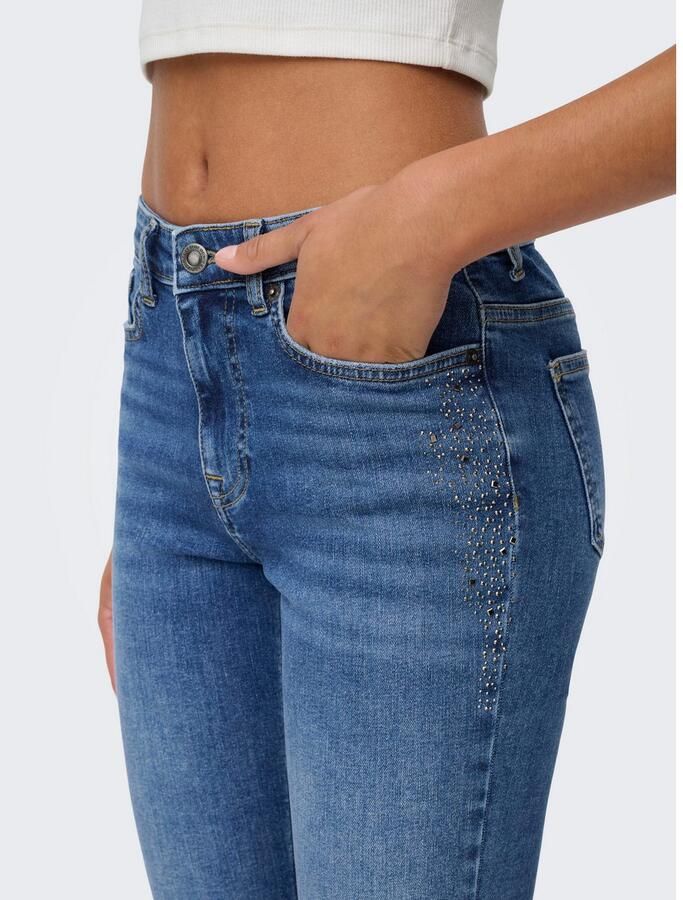 Only Slim fit jeans ONLSUI MID SLIM RHINESTONE DNM TAI